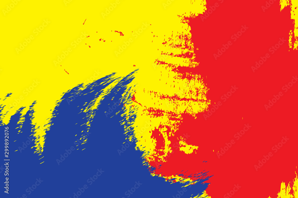 Primary colors background, blue, red, and yellow. Vector illustration
