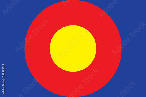 Primary colors background, blue, red, and yellow. Vector illustration.