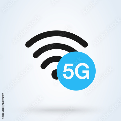 5th Generation. Vector 5G Wireless Internet Network Connection Information Technology Illustration