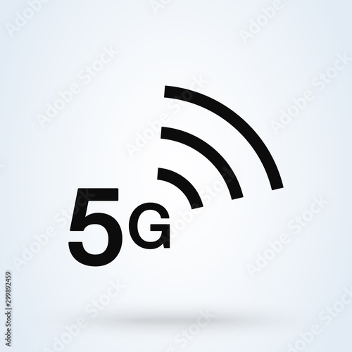 5th Generation. Vector 5G Wireless Internet Network Connection Information Technology Illustration