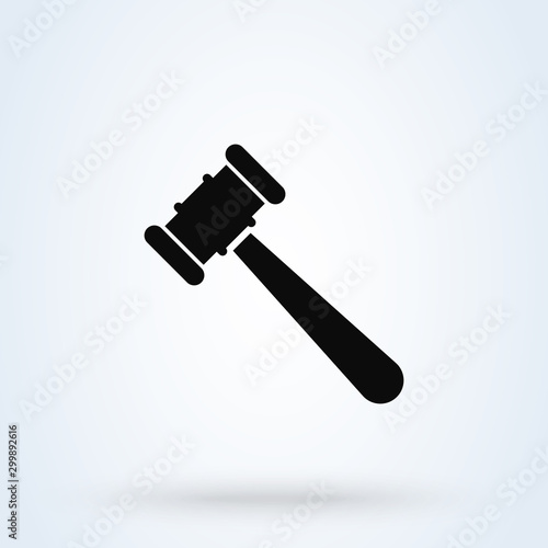 Judge gavel Simple vector modern icon design illustration