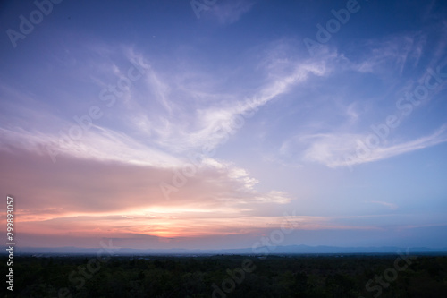 Sunset sky and cloud  twilight background © heyjojo19