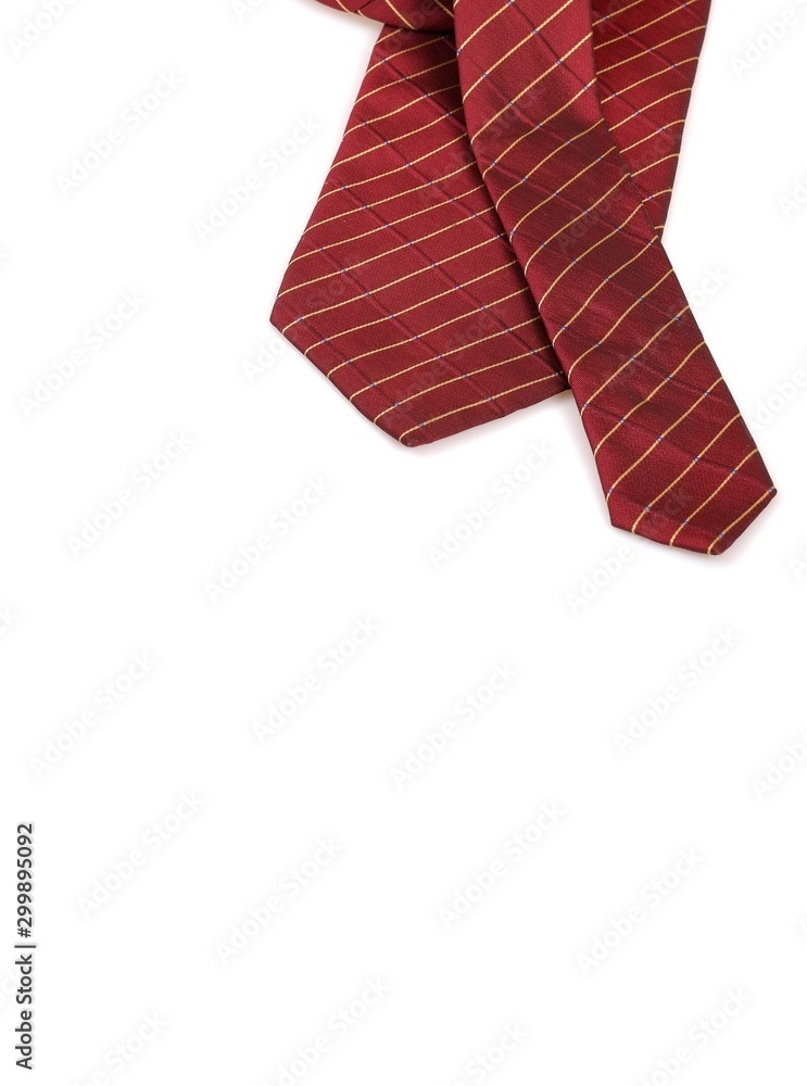 Silk man's tie isolated on white background Silk man's tie isolated on white background