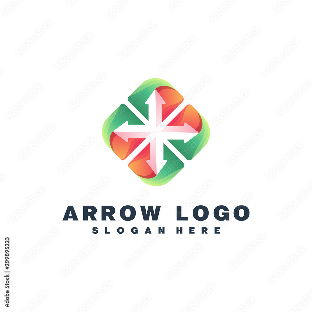 Fototapeta premium arrow colorful logo design