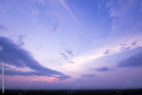Sky with cloud and sunset