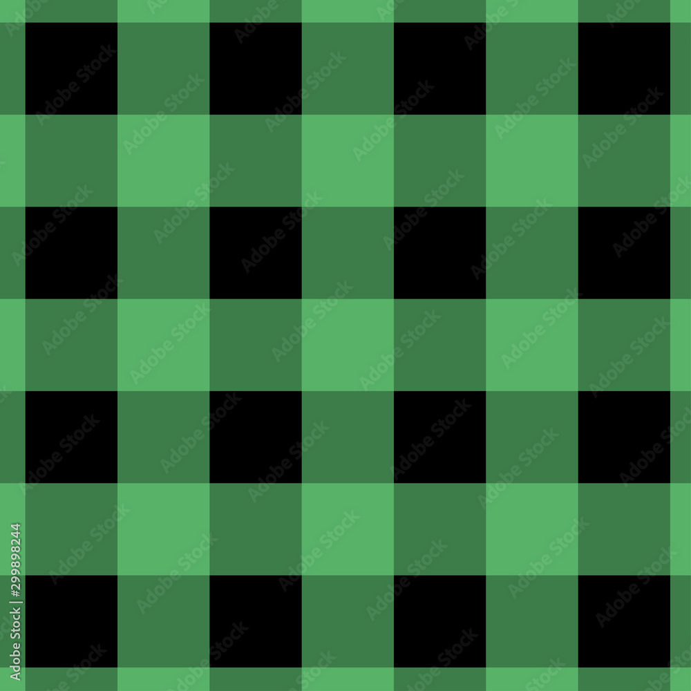 Green and Black Gingham pattern. Green and Black Gingham pattern.