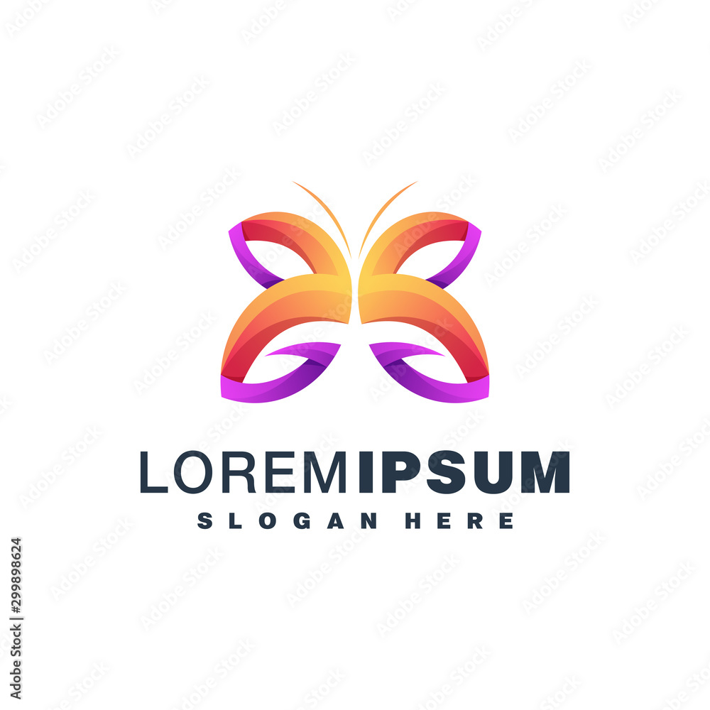 Abstract butterfly logo design Abstract butterfly logo design