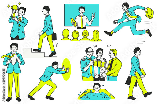 Set of businessman character 