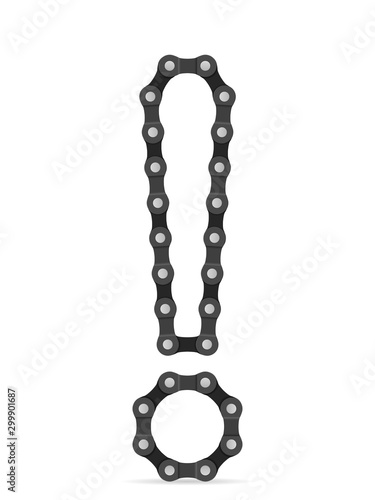 Bike chain exclamation mark