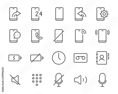 set of phone icons, smartphone