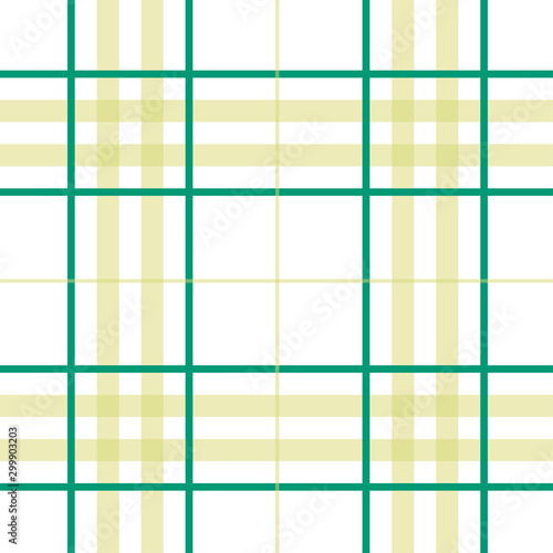 Tartan green and yellow pattern.