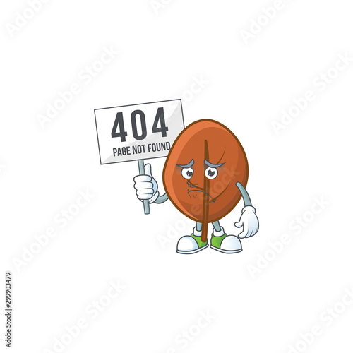 brown autumn leaves isolated with pouting bring board mascot