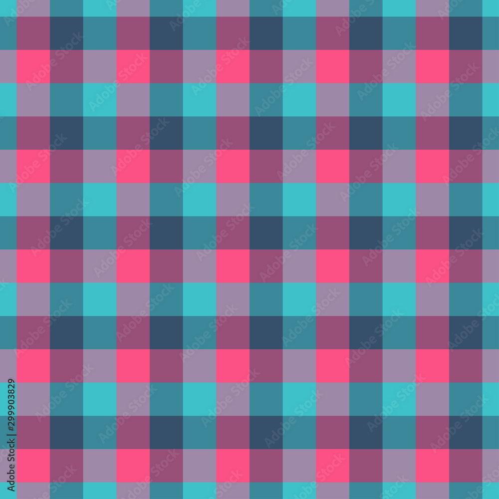 Gingham cyan and red pattern. Gingham cyan and red pattern.