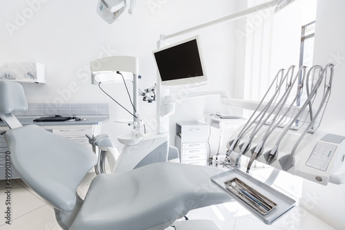 Dentist chair in newest modern dental clinic