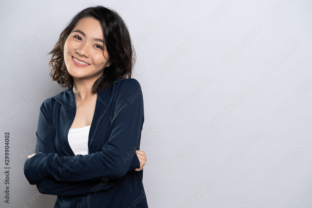 Portrait of a healthy woman isolated over white background Portrait of a healthy woman isolated over white background