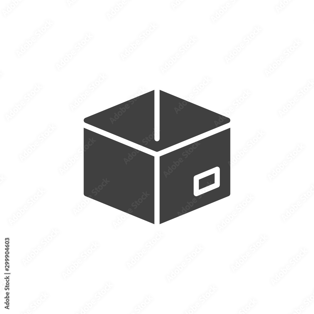 Cardboard box vector icon. filled flat sign for mobile concept and web design. Parcel box packaging glyph icon. Symbol, logo illustration. Vector graphics Cardboard box vector icon. filled flat sign for mobile concept and web design. Parcel box packaging glyph icon. Symbol, logo illustration. Vector graphics