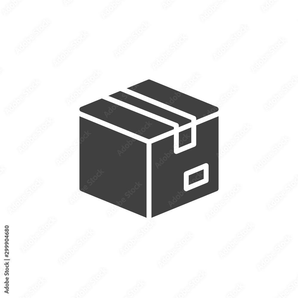 Packed box vector icon. filled flat sign for mobile concept and web design. Delivery box, cardboard glyph icon. Symbol, logo illustration. Vector graphics Packed box vector icon. filled flat sign for mobile concept and web design. Delivery box, cardboard glyph icon. Symbol, logo illustration. Vector graphics