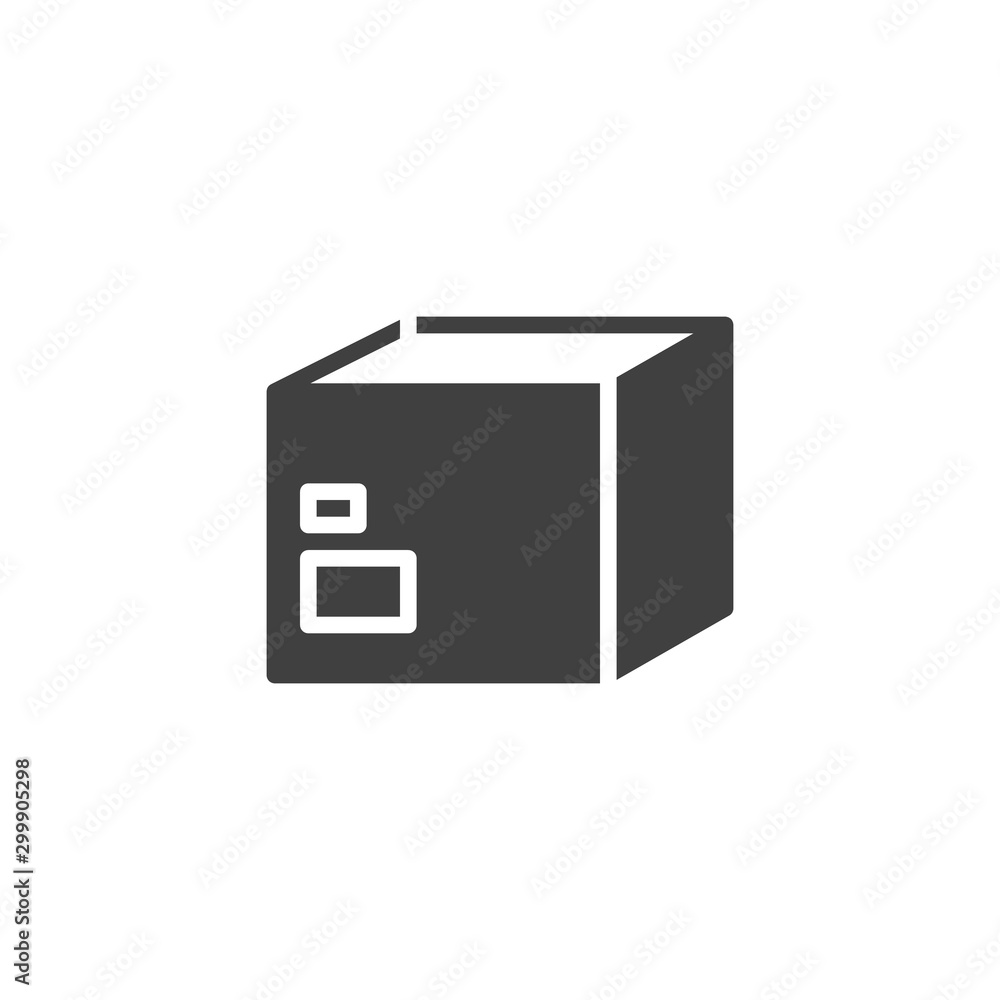 Carton box vector icon. Cardboard package filled flat sign for mobile concept and web design. Shipping box glyph icon. Symbol, logo illustration. Vector graphics Carton box vector icon. Cardboard package filled flat sign for mobile concept and web design. Shipping box glyph icon. Symbol, logo illustration. Vector graphics