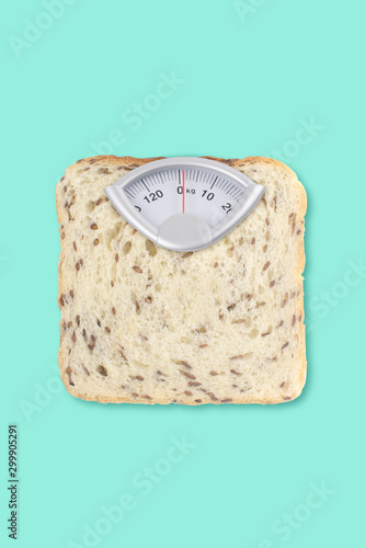 Quadro su tela diet bread. the concept