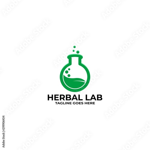 Herbal Lab concept vector illustration.