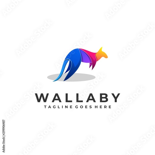 Wallaby Design concept Illustration Vector Template.