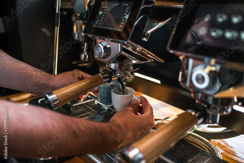 coffee making at the bar
