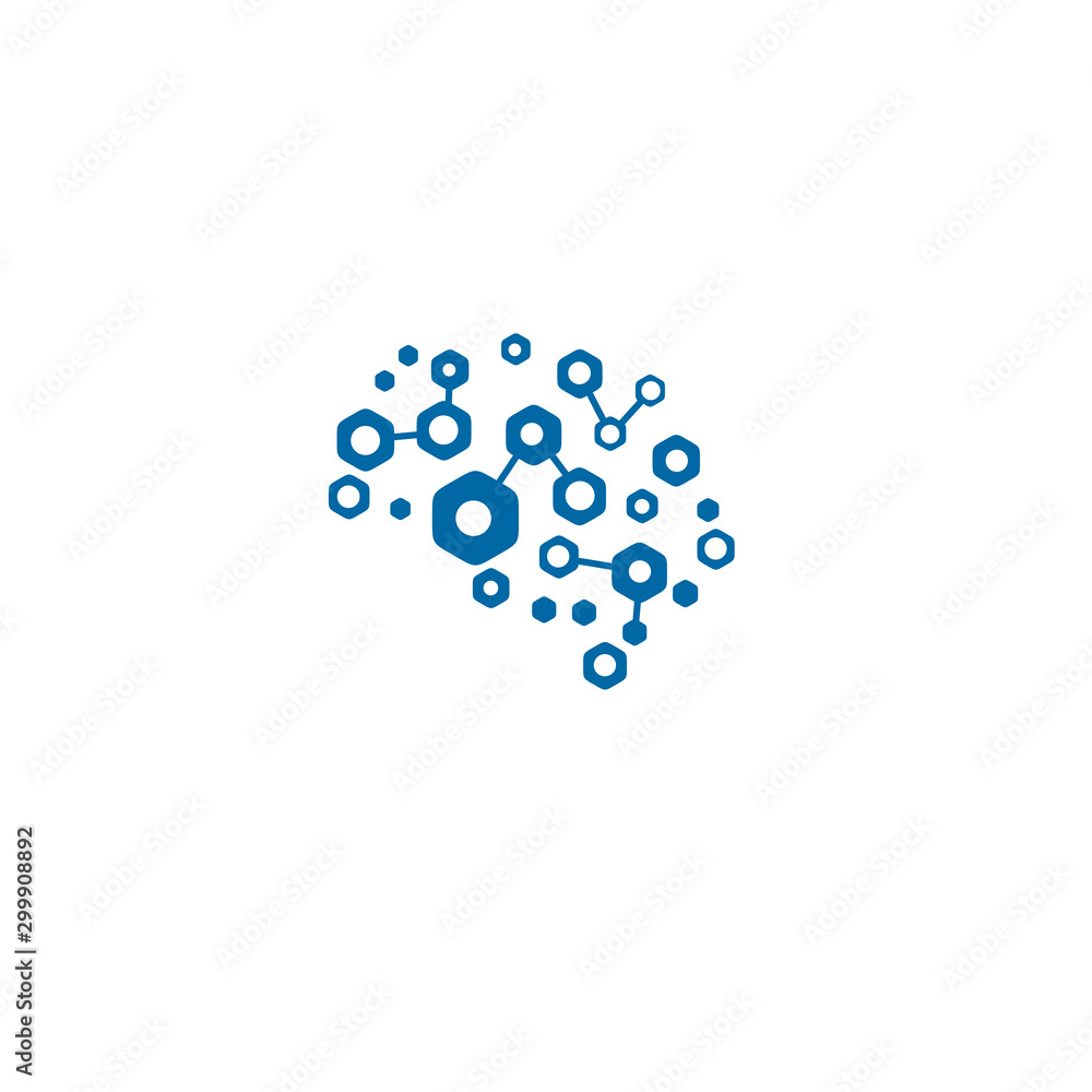Brain illustration logo design template Brain illustration logo design template