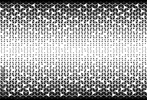 Vector seamless pattern. Modern stylish texture. Repeating geometric tiles from triangles. Monochrome grid with thickness which changing towards the center
