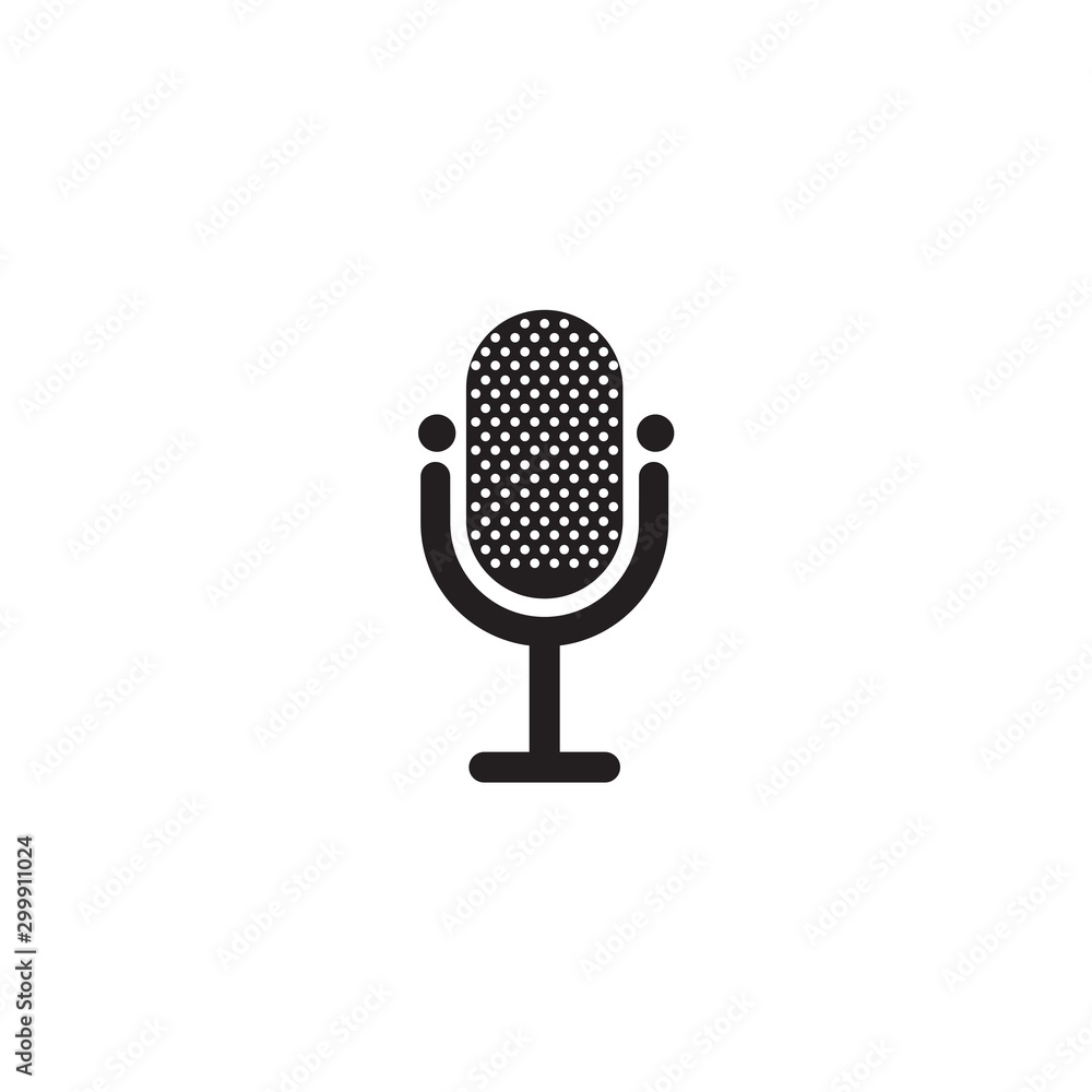 Mic icon logo design vector template Mic icon logo design vector template