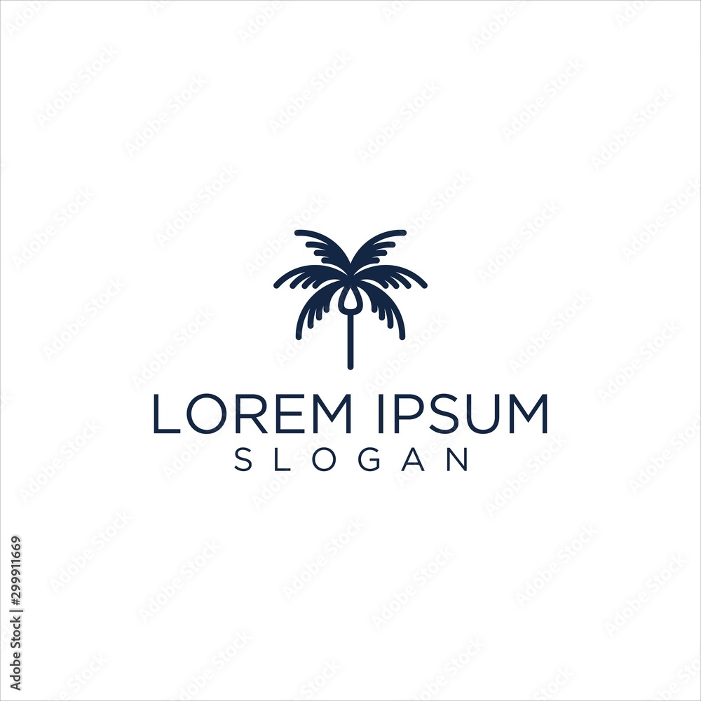 palm vector modern abstract logo