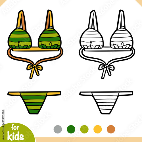 Coloring book, String bikini