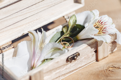 wedding bouquet on table