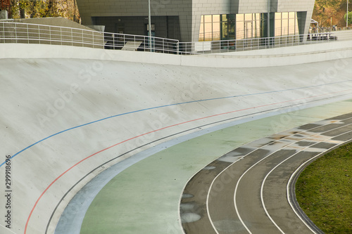 Treadmill in a sports stadium photo