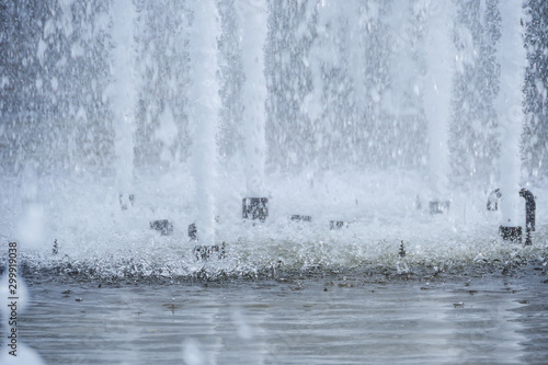 Water Fountain Jets Shooting Upwards