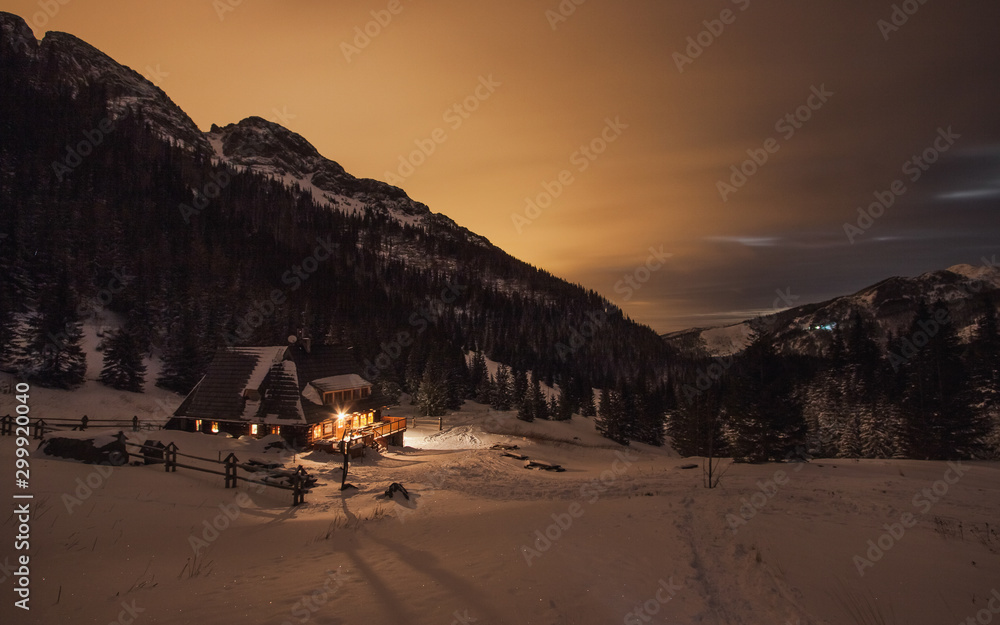 WInter landscape of Tatra Mountains in Poland Zakopane snow ski season