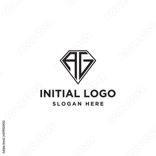 Free Download logo design inspiration for companies from the initial letters of the AG diamond logo icon. -Vector - GFXLoad
