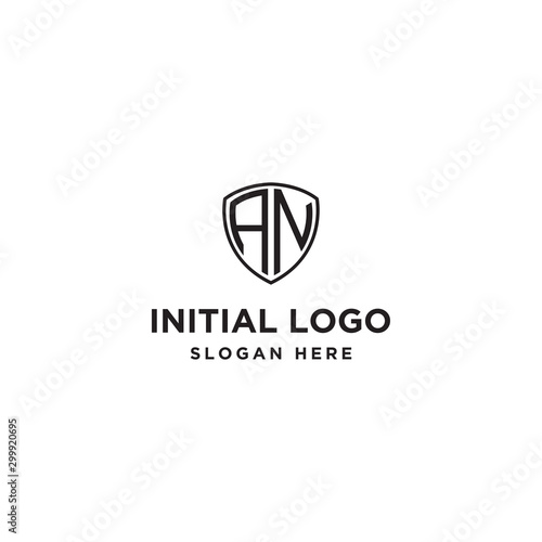 Free Download logo design inspiration for companies from the initial letters of the AN shield logo icon. -Vector - GFXLoad