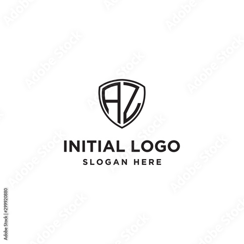 Free Download logo design inspiration for companies from the initial letters of the AZ shield logo icon. -Vector - GFXLoad