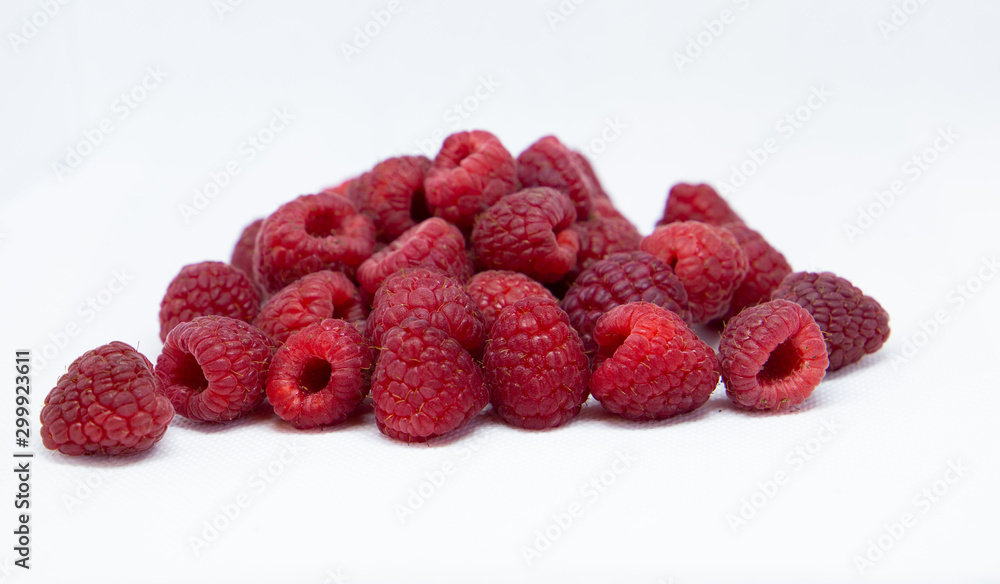 raspberries on a white background raspberries on a white background
