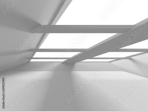 Futuristic White Architecture Design Background