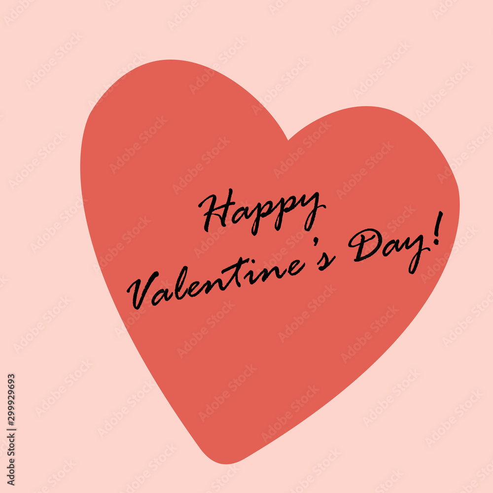 Valentines day love design card, vector illustration