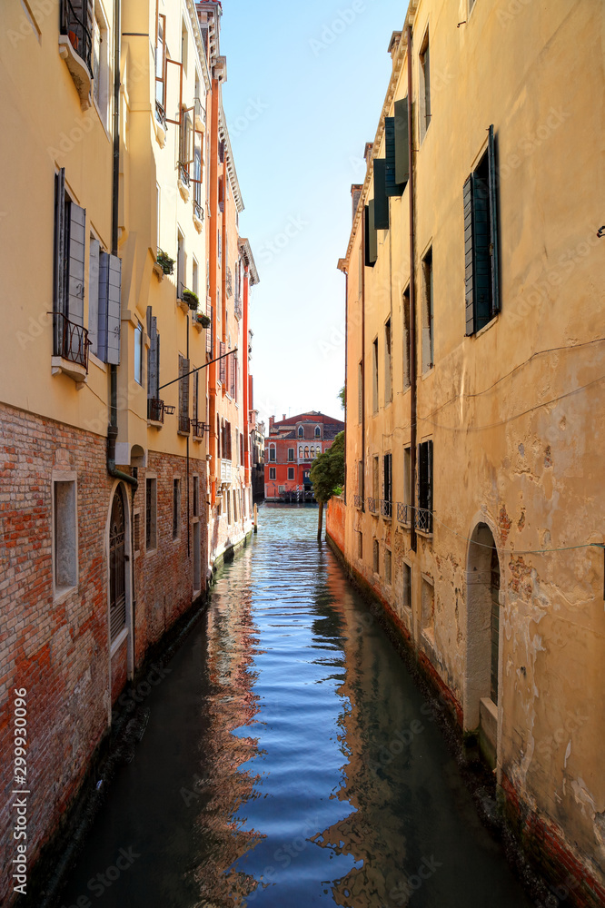 A quiet canal in Venice, Italy