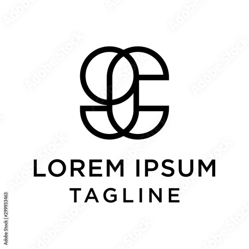 initial letter logo 9C, C9 logo template