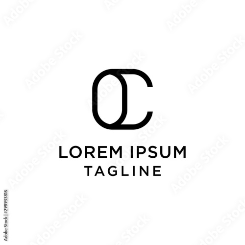 initial letter logo CO, OC logo template 
