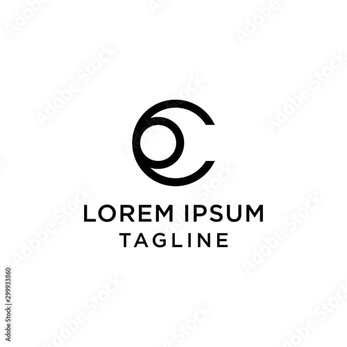 initial letter logo CO, OC logo template 