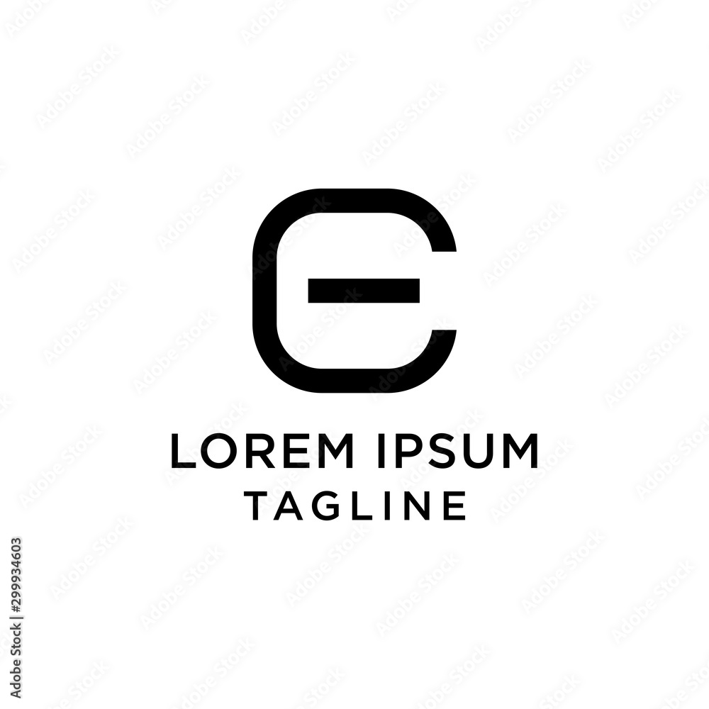 initial letter logo CE, EC logo template initial letter logo CE, EC logo template