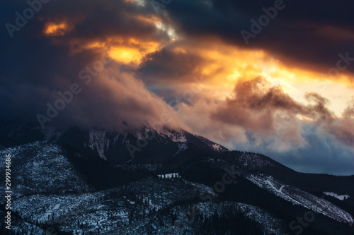 Winter in Tatra Mountains in Poland Zakopane 