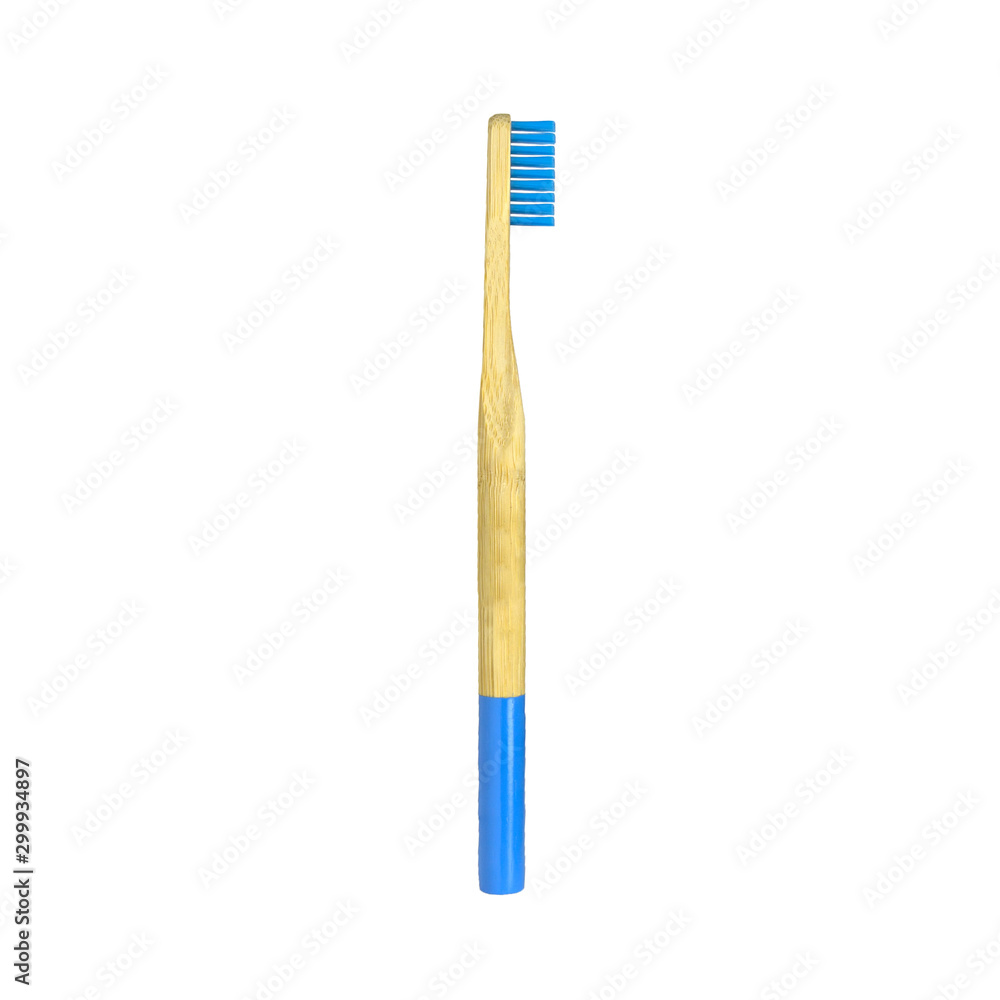 Toothbrushes of different colors isolated on white background.wooden tooth isolated on white background.eco-friendly bamboo toothbrushes,colorful toothbrushes stand in clear glass for the whole family