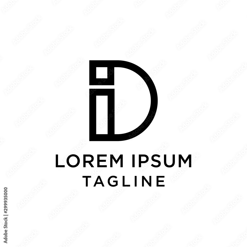 initial letter logo DI, ID logo template initial letter logo DI, ID logo template