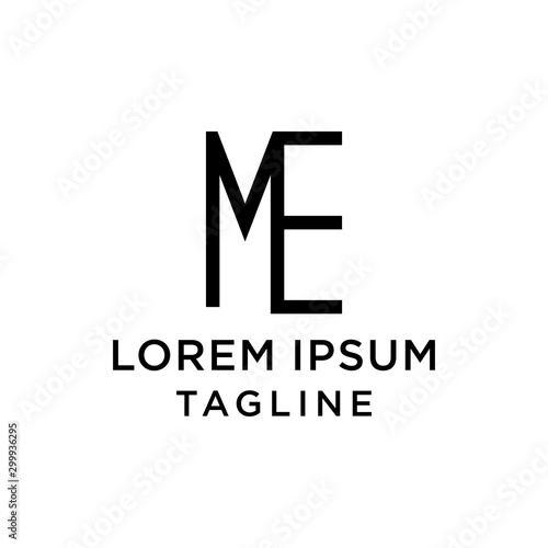 initial letter logo EM, ME logo template